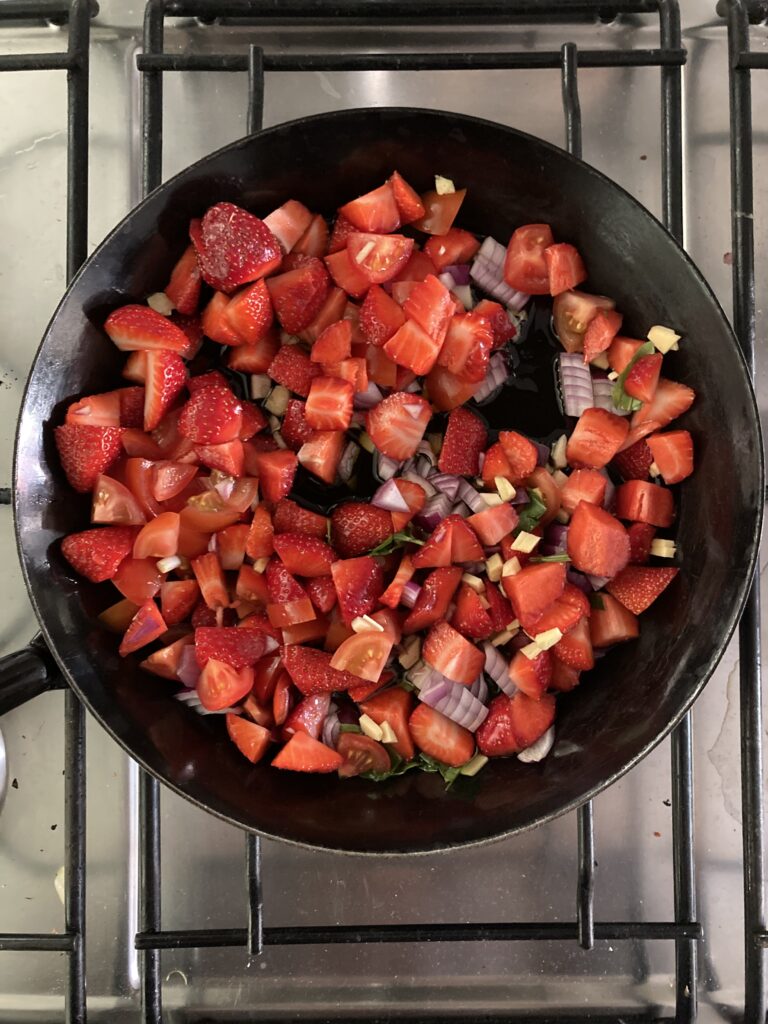 Erdbeersalsa Zubereitung